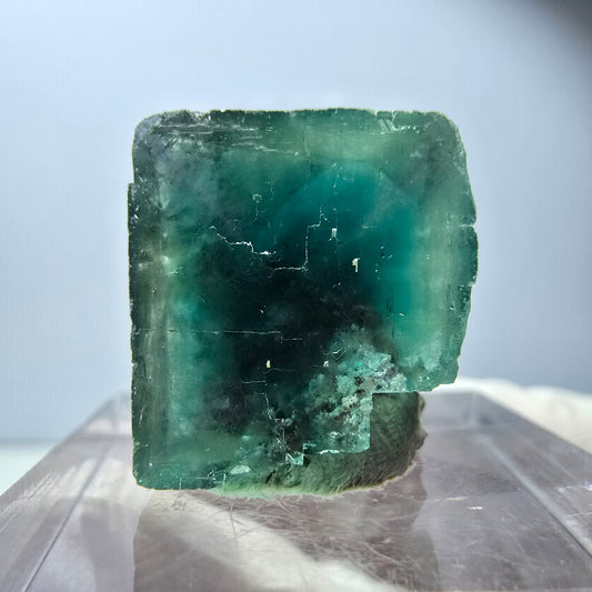 Klarer Phantom Fluorit Würfel parkettiert, grün Okorusu, Namibia 19*16*15mm