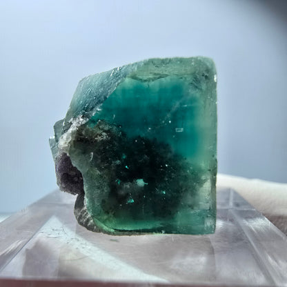 Klarer Phantom Fluorit Würfel parkettiert, grün Okorusu, Namibia 19*16*15mm