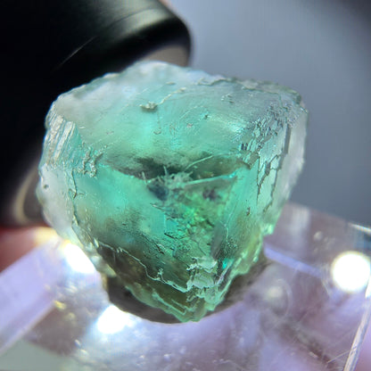 Klarer Phantom Fluorit Würfel parkettiert, grün Okorusu, Namibia 15*15*15mm