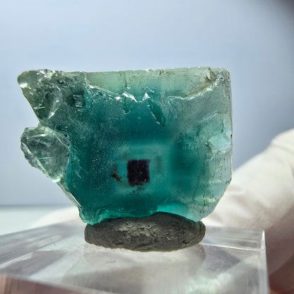 Klarer Phantom Fluorit Würfel parkettiert, grün Okorusu, Namibia 21*16*14mm