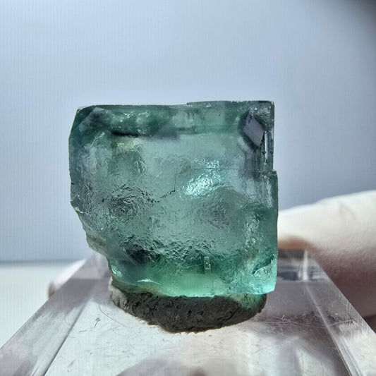 Klarer Phantom Fluorit Würfel parkettiert, grün Okorusu, Namibia 18*17*12mm