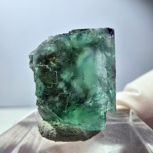 Klarer Phantom Fluorit Würfel parkettiert, grün Okorusu, Namibia 17*16*13mm