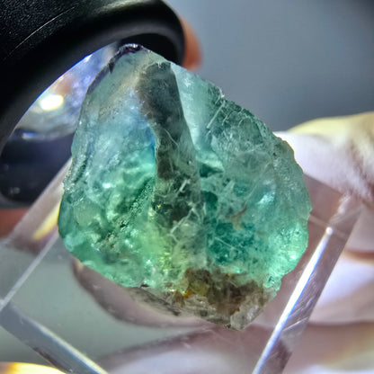 Klarer Phantom Fluorit Würfel parkettiert, grün Okorusu, Namibia 17*16*13mm
