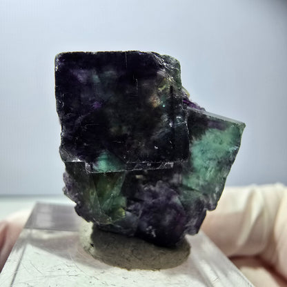 Seltene Phantom Fluorit Würfel Stufe, grün lila Okorusu, Namibia 29*23*16mm