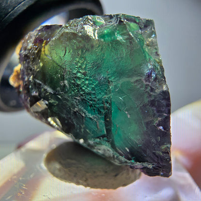 Seltene Phantom Fluorit Würfel Stufe, grün lila Okorusu, Namibia 30*25*21mm