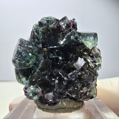 Rare Phantom Fluorite Cube Specimen, green purple Okorusu, Namibia 37*33*16mm 