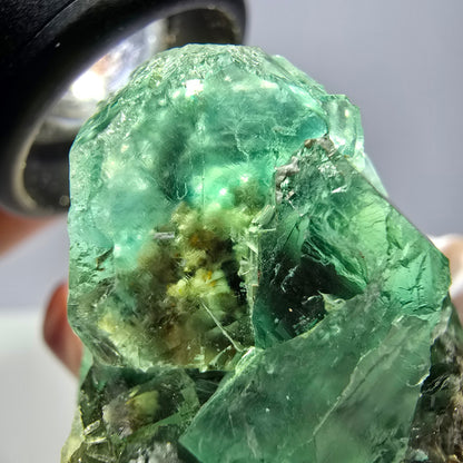 Spécimen de cube de fluorite fantôme, vert parqueté Okorusu, Namibie 42*37*33mm 