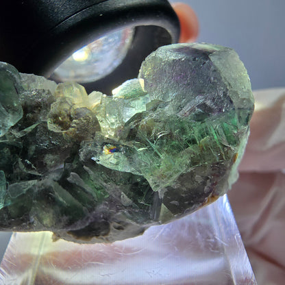 Seltene Phantom Fluorit Würfel, Quarz Stufe, grün Okorusu, Namibia 41*20*20mm