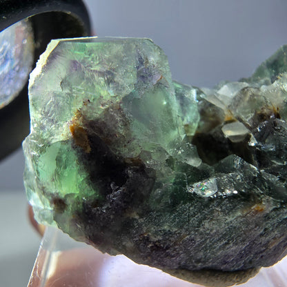 Seltene Phantom Fluorit Würfel, Quarz Stufe, grün Okorusu, Namibia 41*20*20mm