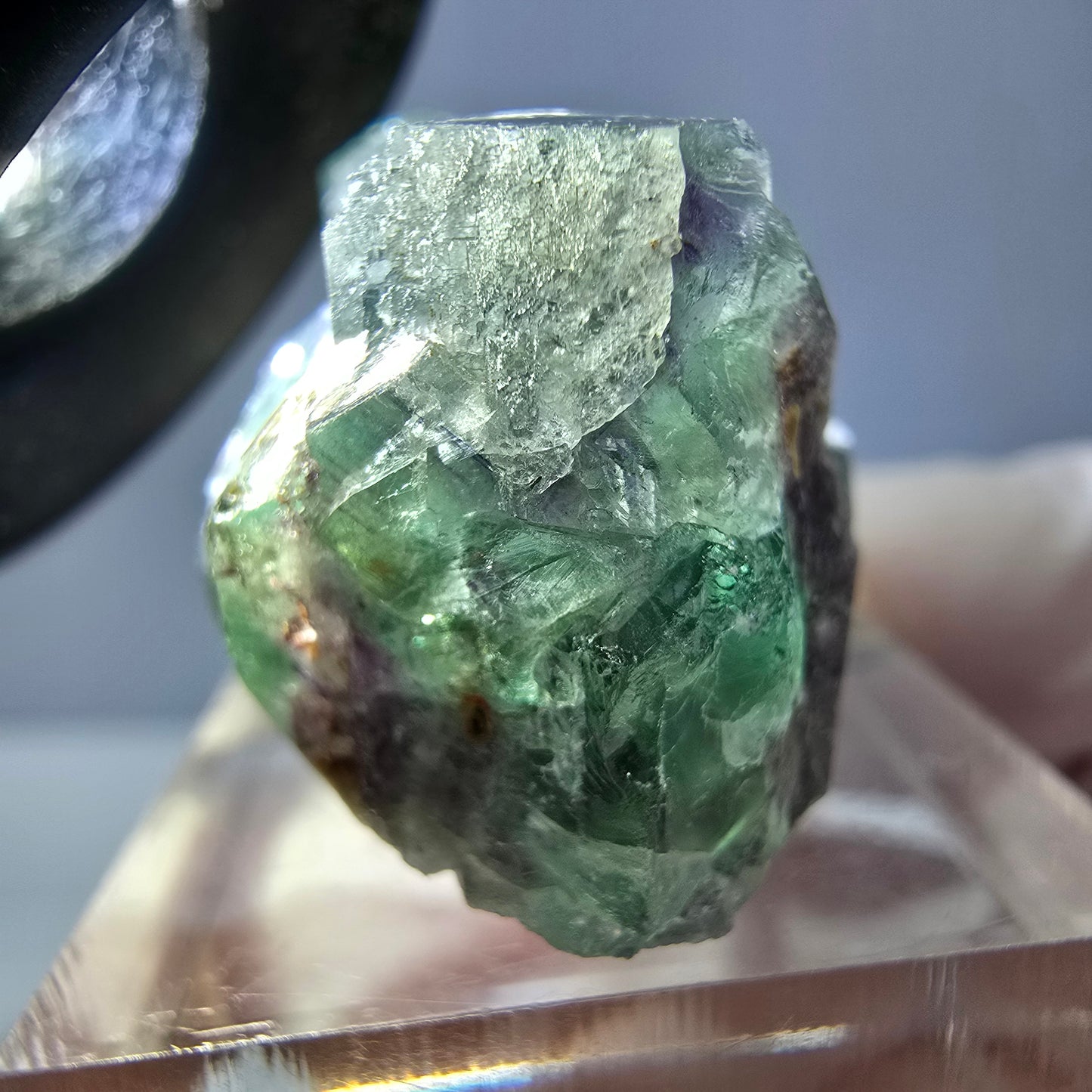 Seltene Phantom Fluorit Würfel, Quarz Stufe, grün Okorusu, Namibia 41*20*20mm