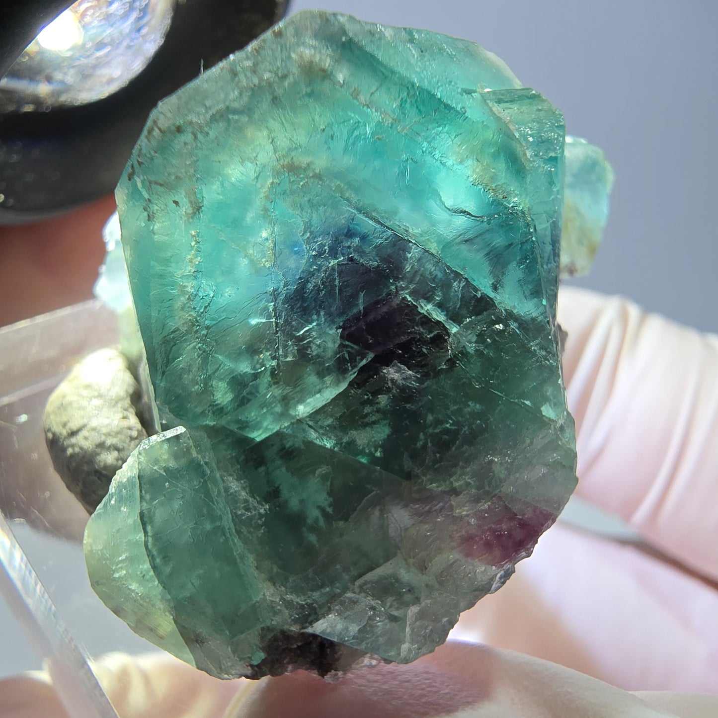 Spécimen de cube de fluorite fantôme, vert parqueté Okorusu, Namibie 35*30*24mm 