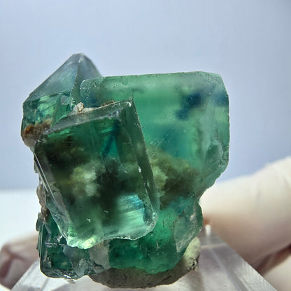 Spécimen de cube de fluorite fantôme, vert parqueté Okorusu, Namibie 30*29*24mm 