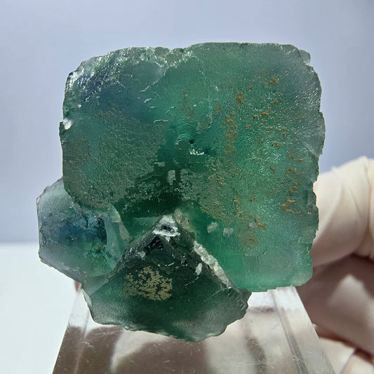 Spécimen de cube de fluorite fantôme, vert parqueté Okorusu, Namibie 32*32*24mm 