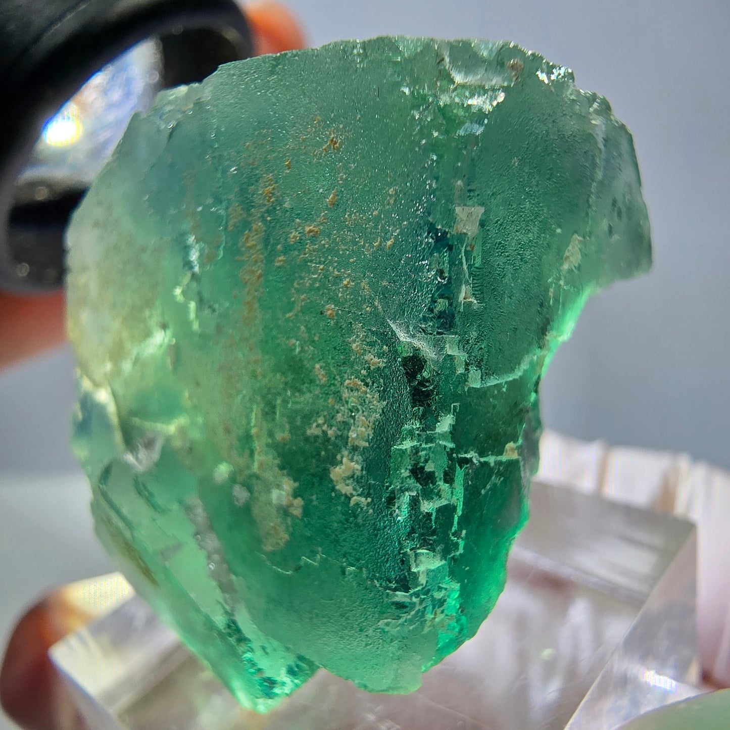 Spécimen de cube de fluorite fantôme, vert parqueté Okorusu, Namibie 32*32*24mm 