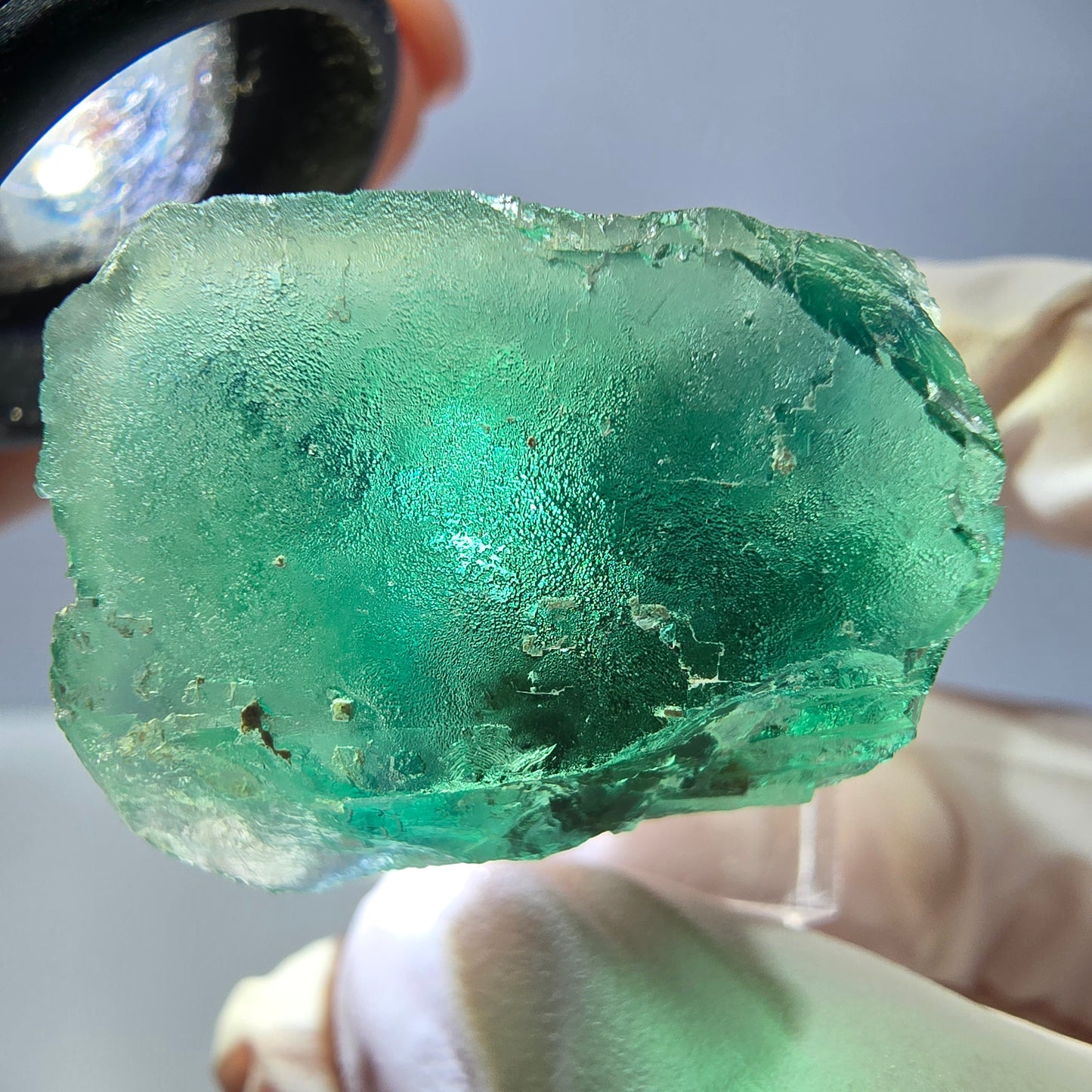 Spécimen de cube de fluorite fantôme, vert parqueté Okorusu, Namibie 32*32*24mm 