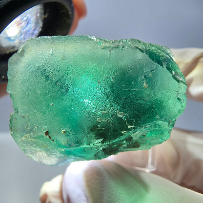 Spécimen de cube de fluorite fantôme, vert parqueté Okorusu, Namibie 32*32*24mm 