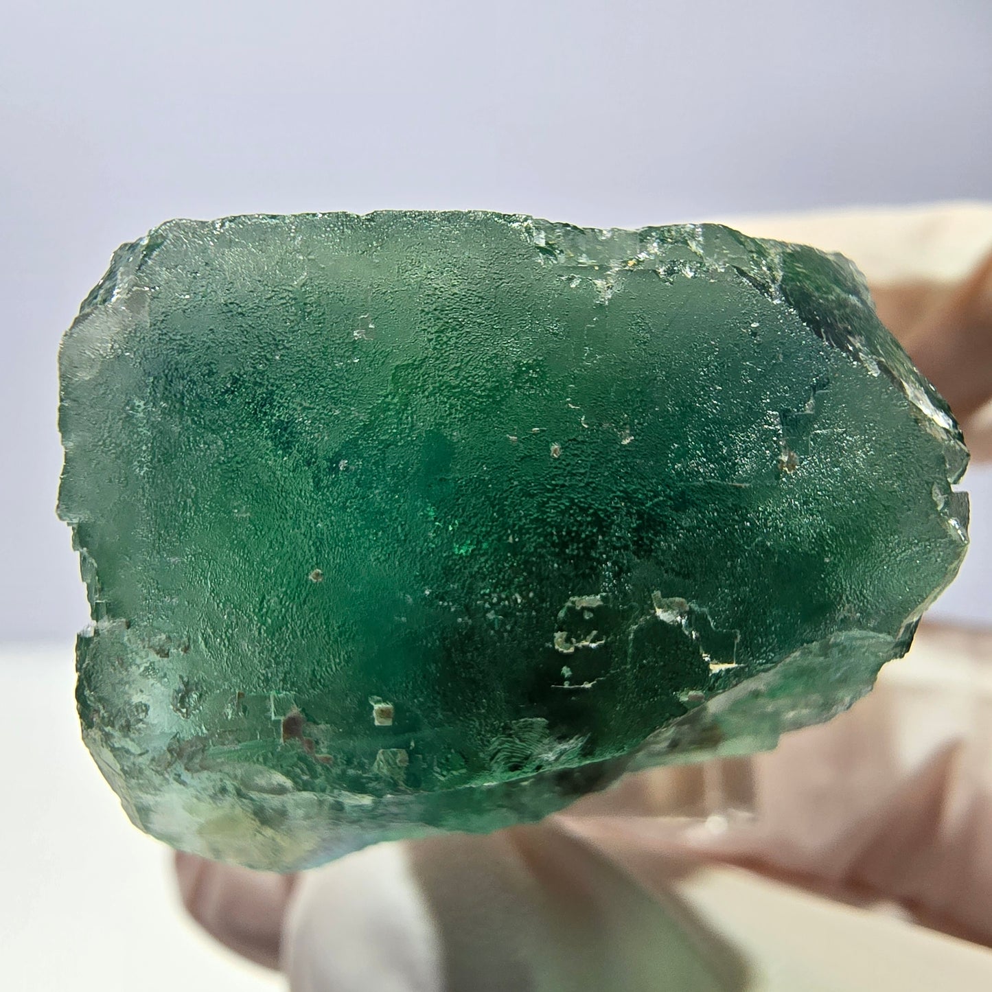 Spécimen de cube de fluorite fantôme, vert parqueté Okorusu, Namibie 32*32*24mm 