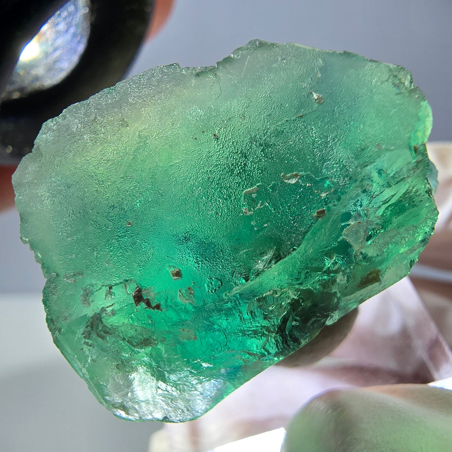 Spécimen de cube de fluorite fantôme, vert parqueté Okorusu, Namibie 32*32*24mm 