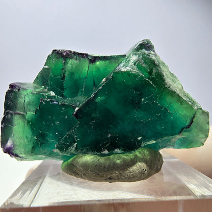 Spécimen de cube de fluorite fantôme, vert parqueté Okorusu, Namibie 36*21*17mm 