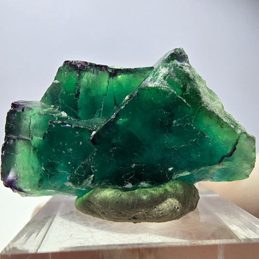 Spécimen de cube de fluorite fantôme, vert parqueté Okorusu, Namibie 36*21*17mm 