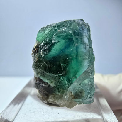 Spécimen de cube de fluorite fantôme, vert parqueté Okorusu, Namibie 26*22*16 mm 