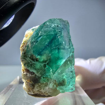 Spécimen de cube de fluorite fantôme, vert parqueté Okorusu, Namibie 26*22*16 mm 