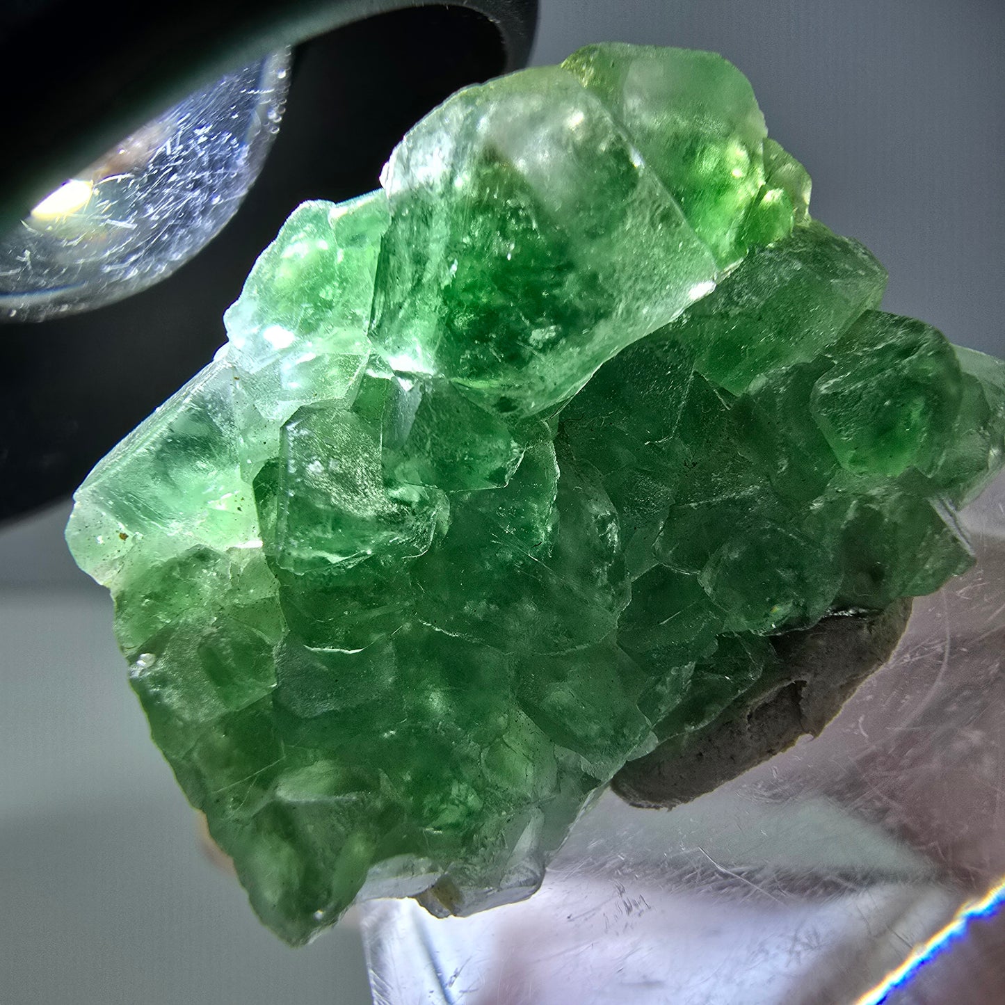 Phantom Fluorit, Schörl Turmalin Stufe, grün Erongo, Namibia 28*20*14mm