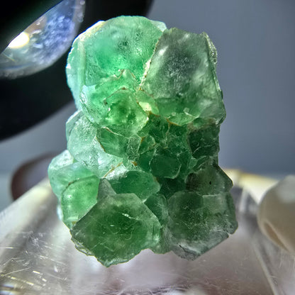 Phantom Fluorit, Schörl Turmalin Stufe, grün Erongo, Namibia 28*20*14mm