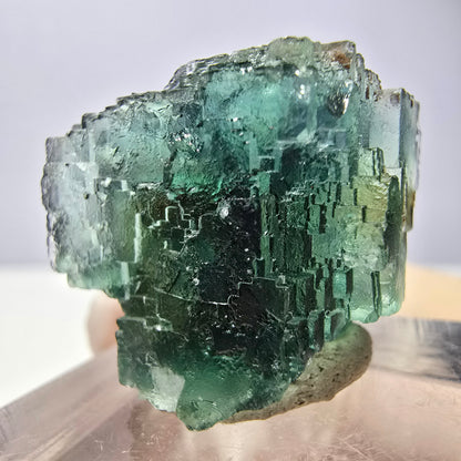 Spécimen de cube de fluorite fantôme, vert parqueté Okorusu, Namibie 21*21*18 mm 