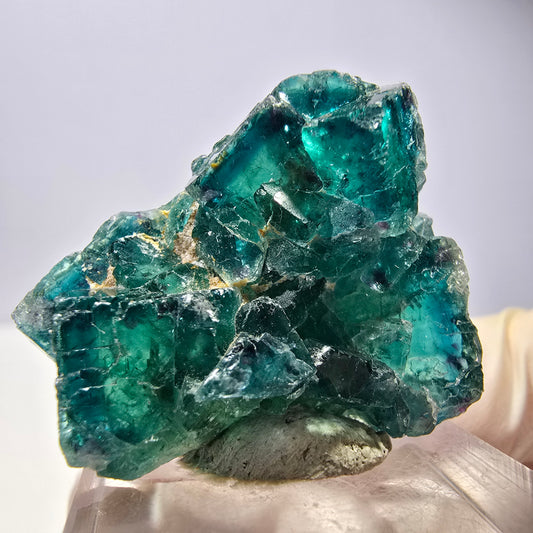 Phantom Fluorit Würfel Stufe, parkettiert grün Okorusu, Namibia 33*27*18mm
