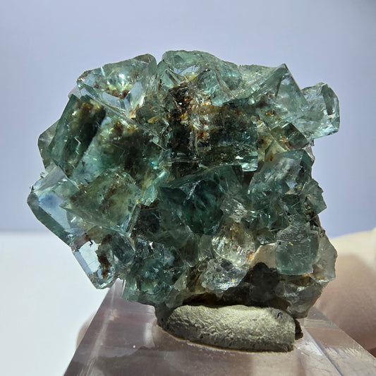 Phantom Fluorit Würfel Stufe, parkettiert grün Okorusu, Namibia 34*32*16mm