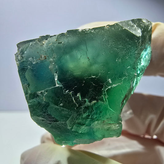 Phantom Fluorit Würfel Stufe, parkettiert grün Okorusu, Namibia 36*25*25mm