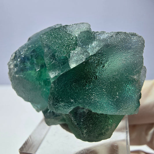 Phantom Fluorit Würfel Stufe, parkettiert grün Okorusu, Namibia 35*30*23mm