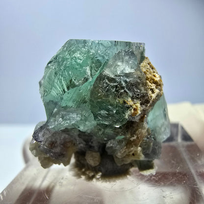 Seltene Phantom Fluorit Würfel, Quarz Stufe, grün Okorusu, Namibia 21*19*13mm