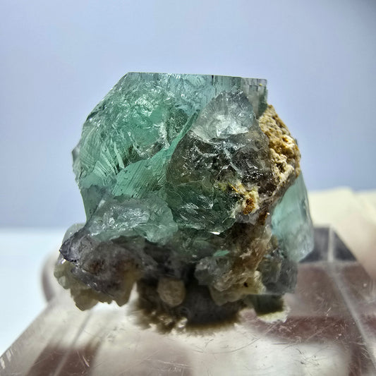 Seltene Phantom Fluorit Würfel, Quarz Stufe, grün Okorusu, Namibia 21*19*13mm