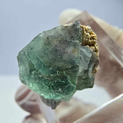 Seltene Phantom Fluorit Würfel, Quarz Stufe, grün Okorusu, Namibia 21*19*13mm