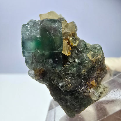 Seltene Phantom Fluorit Würfel, Quarz Stufe, grün Okorusu, Namibia 24*23*18mm