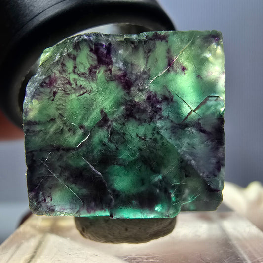 Seltene Phantom Fluorit Würfel Stufe, grün lila Okorusu, Namibia 20*21*17mm