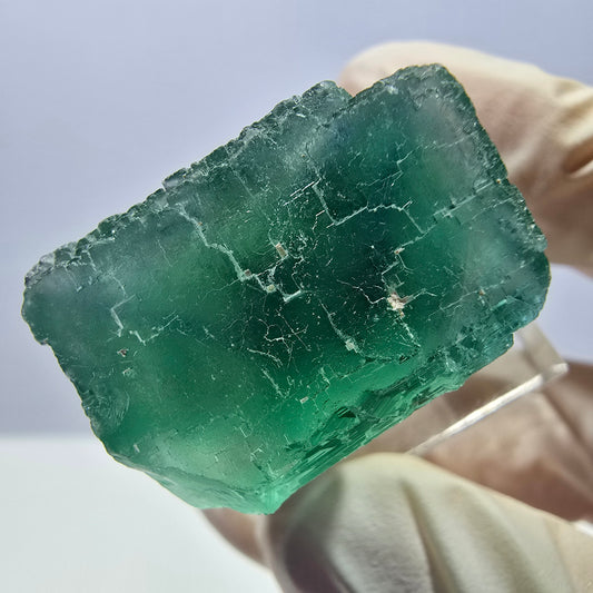 Klarer Phantom Fluorit Würfel parkettiert, grün Okorusu, Namibia 25*24*19mm