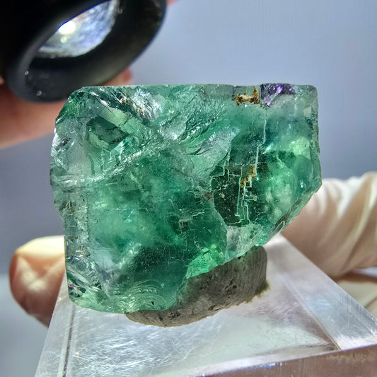 Klarer Phantom Fluorit Würfel parkettiert, grün Okorusu, Namibia 28*20*19mm