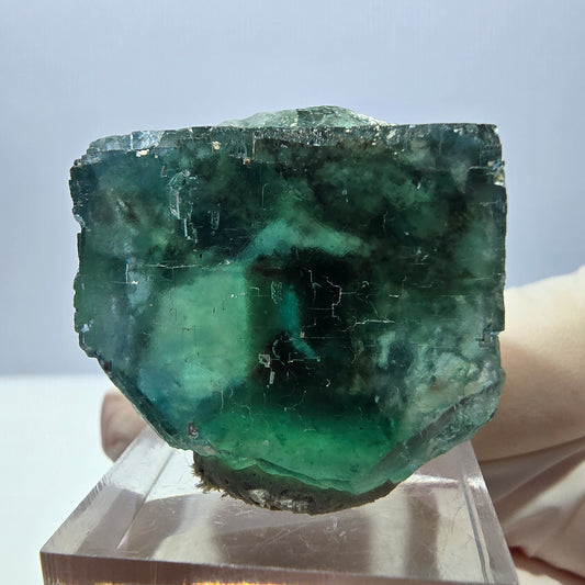Klarer Phantom Fluorit Würfel parkettiert, grün Okorusu, Namibia 30*26*20mm