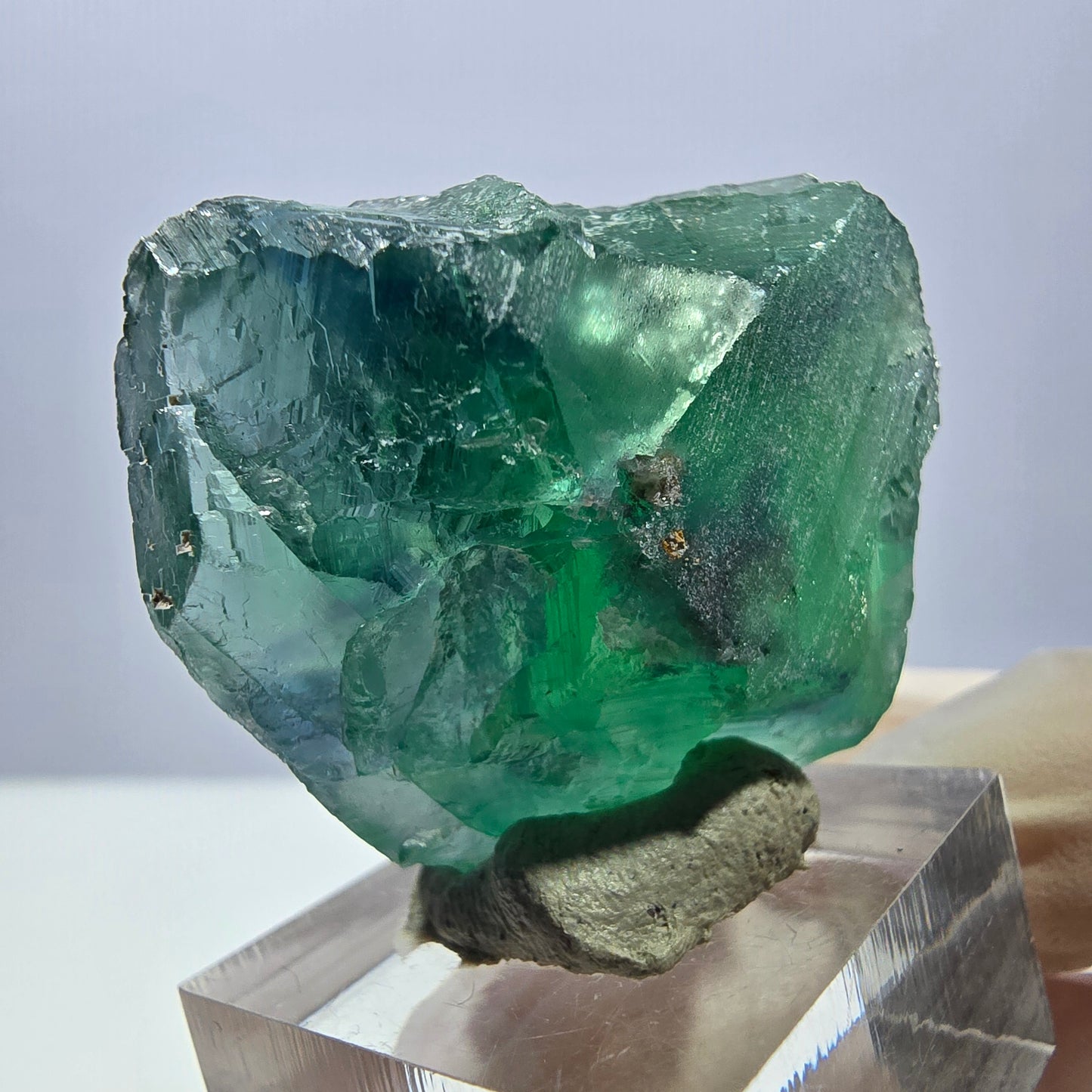 Klarer Phantom Fluorit Würfel parkettiert, grün Okorusu, Namibia 36*32*19mm