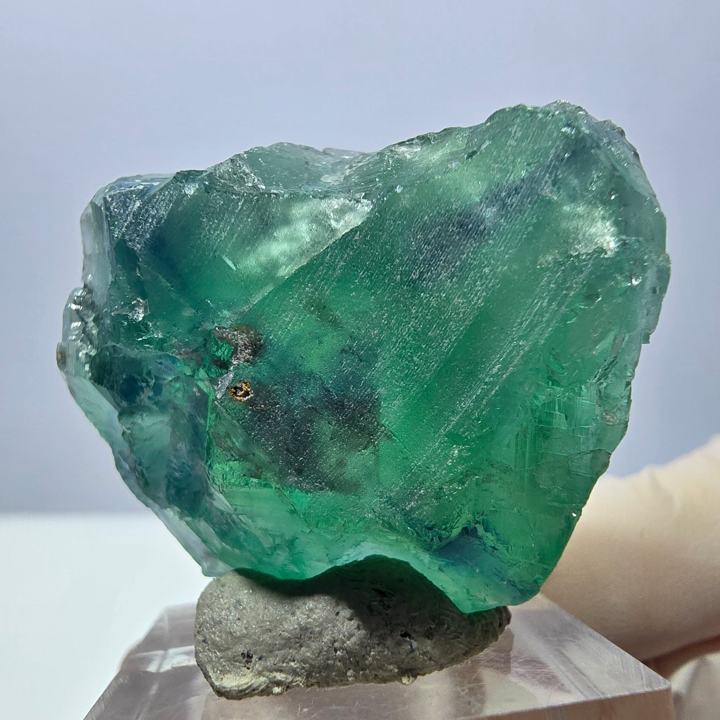 Klarer Phantom Fluorit Würfel parkettiert, grün Okorusu, Namibia 36*32*19mm