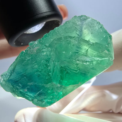 Klarer Phantom Fluorit Würfel parkettiert, grün Okorusu, Namibia 36*32*19mm