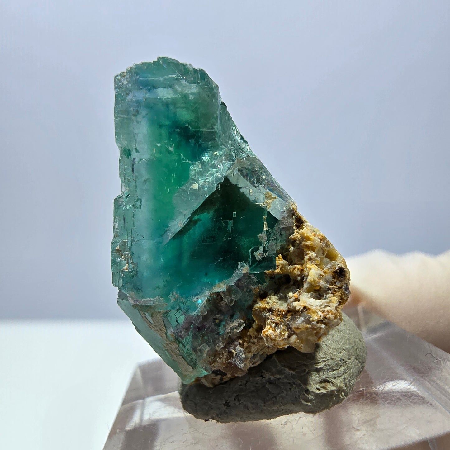 Klarer Phantom Fluorit Würfel parkettiert, grün Okorusu, Namibia 27*25*18mm