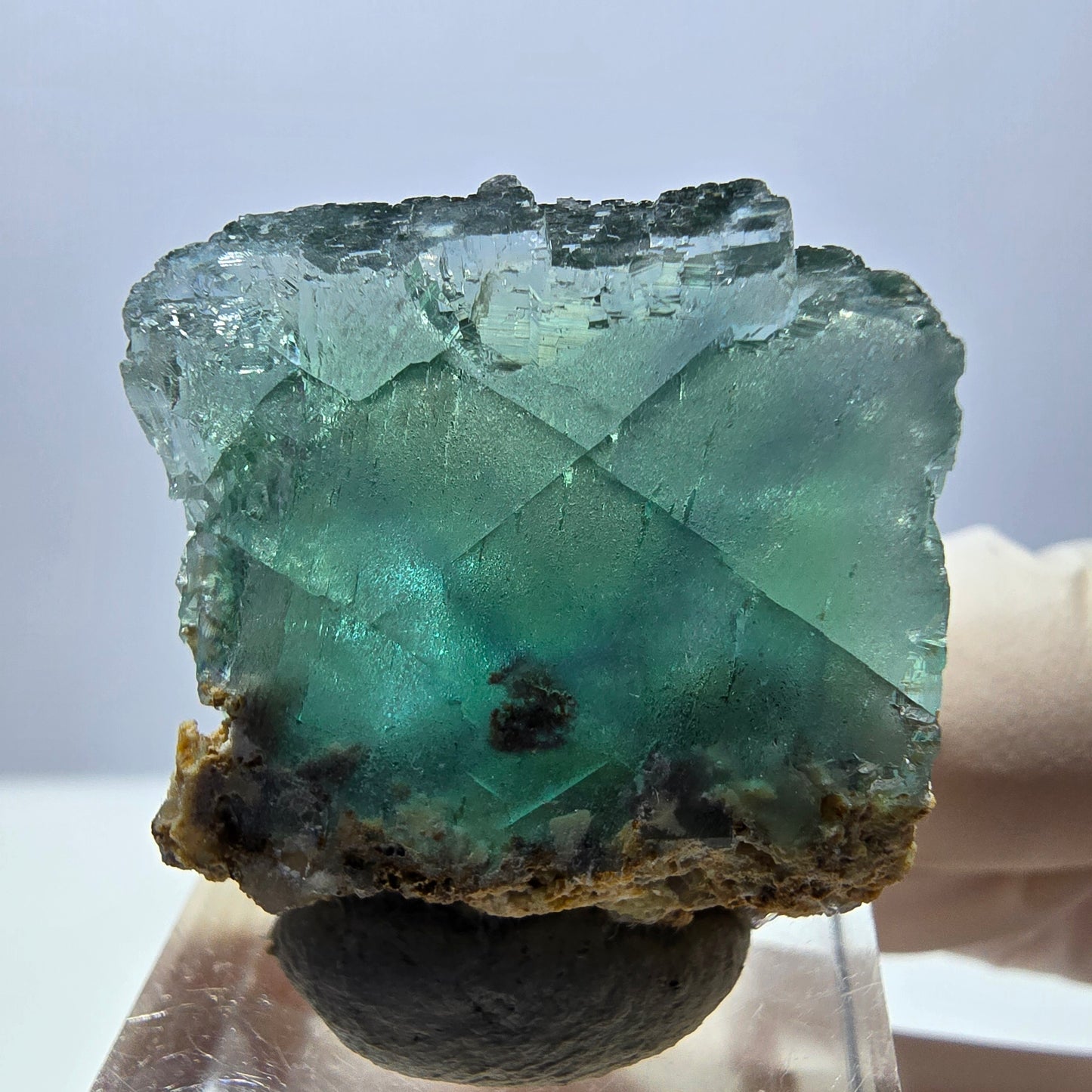 Klarer Phantom Fluorit Würfel parkettiert, grün Okorusu, Namibia 27*25*18mm