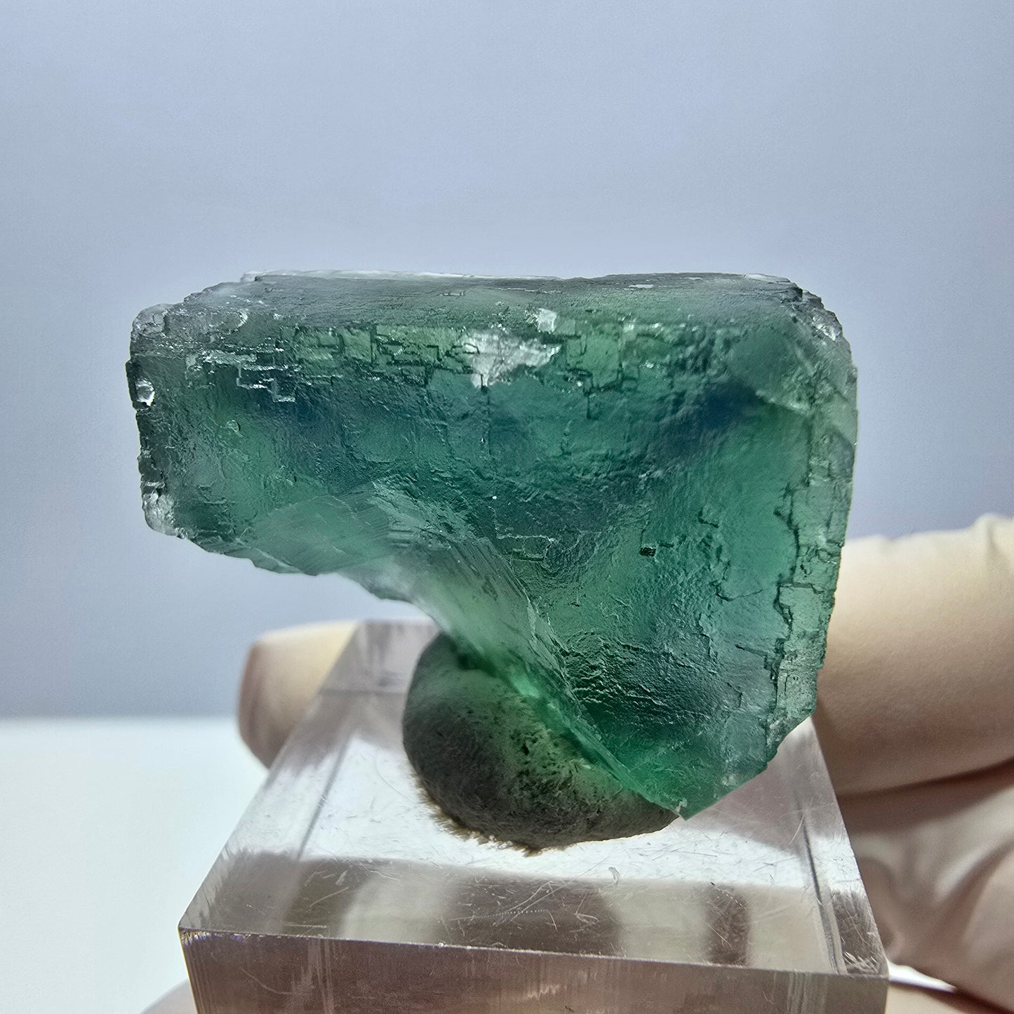 Klarer Phantom Fluorit Würfel parkettiert, grün Okorusu, Namibia 32*25*19mm