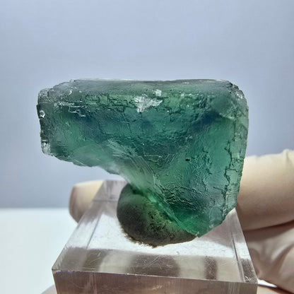 Klarer Phantom Fluorit Würfel parkettiert, grün Okorusu, Namibia 32*25*19mm