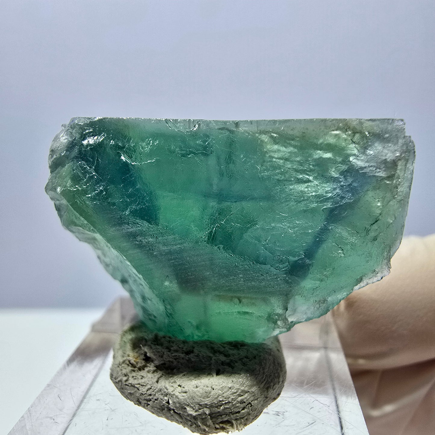 Klarer Phantom Fluorit Würfel parkettiert, grün Okorusu, Namibia 32*25*19mm