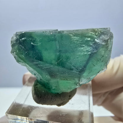 Klarer Phantom Fluorit Würfel parkettiert, grün Okorusu, Namibia 32*25*19mm